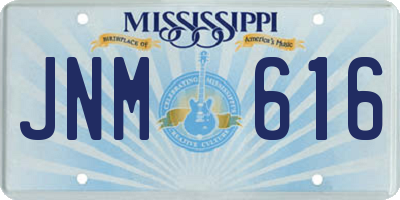 MS license plate JNM616