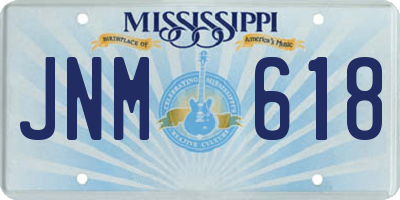 MS license plate JNM618