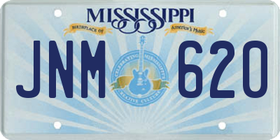 MS license plate JNM620