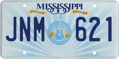MS license plate JNM621