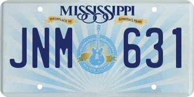 MS license plate JNM631