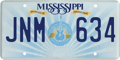 MS license plate JNM634