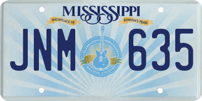 MS license plate JNM635