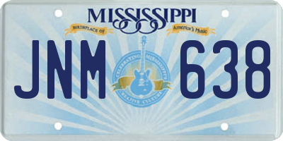 MS license plate JNM638