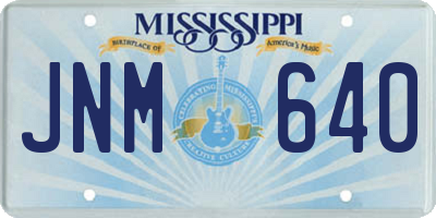 MS license plate JNM640