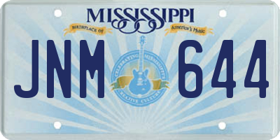 MS license plate JNM644