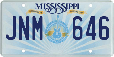 MS license plate JNM646