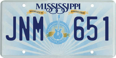 MS license plate JNM651