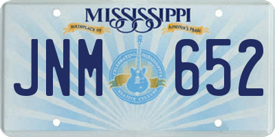 MS license plate JNM652