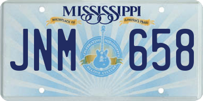 MS license plate JNM658