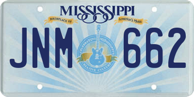 MS license plate JNM662