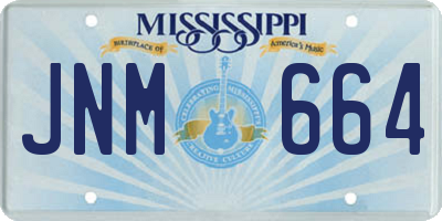 MS license plate JNM664
