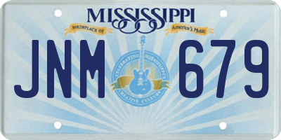 MS license plate JNM679