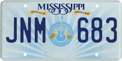 MS license plate JNM683