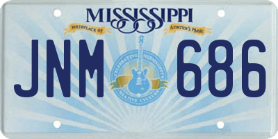 MS license plate JNM686