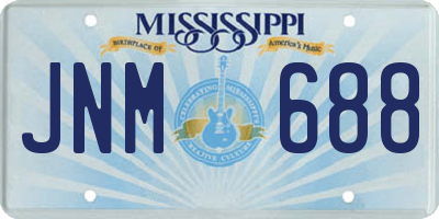 MS license plate JNM688