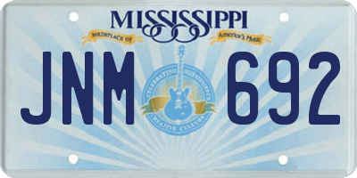 MS license plate JNM692