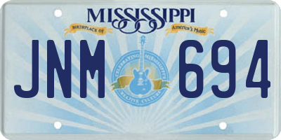 MS license plate JNM694