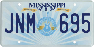 MS license plate JNM695