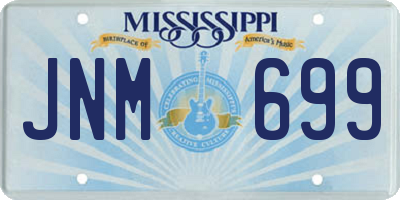 MS license plate JNM699