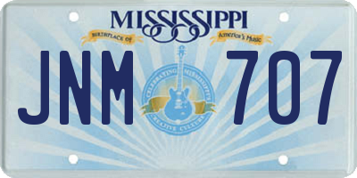 MS license plate JNM707