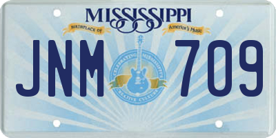MS license plate JNM709