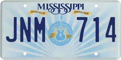 MS license plate JNM714