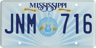 MS license plate JNM716