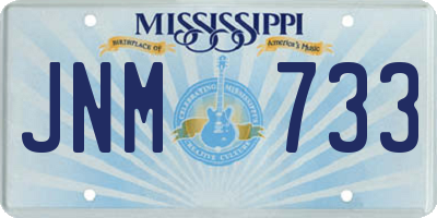 MS license plate JNM733