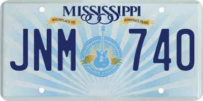 MS license plate JNM740