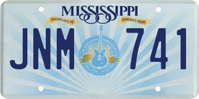 MS license plate JNM741