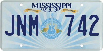 MS license plate JNM742