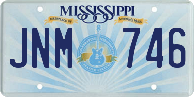 MS license plate JNM746
