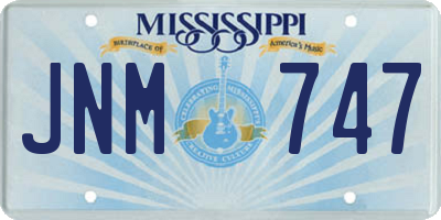 MS license plate JNM747