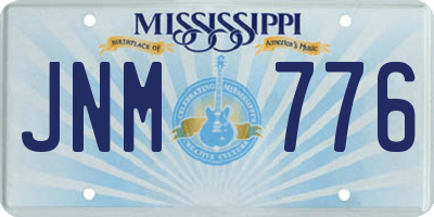 MS license plate JNM776