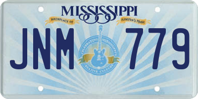 MS license plate JNM779