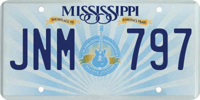 MS license plate JNM797