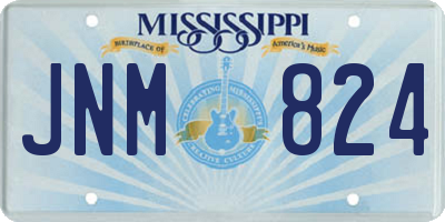 MS license plate JNM824