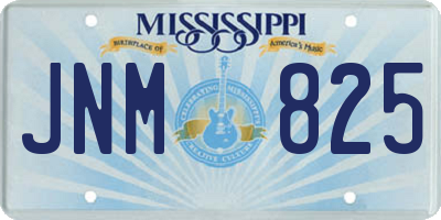 MS license plate JNM825