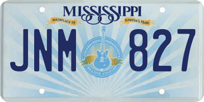 MS license plate JNM827