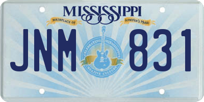MS license plate JNM831
