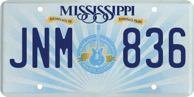 MS license plate JNM836