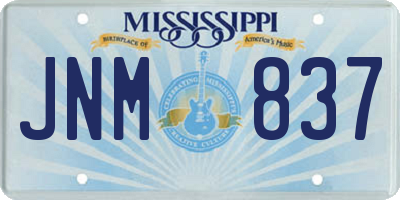 MS license plate JNM837