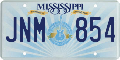 MS license plate JNM854