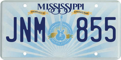 MS license plate JNM855