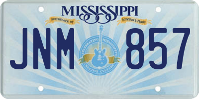 MS license plate JNM857