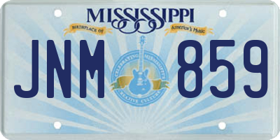 MS license plate JNM859