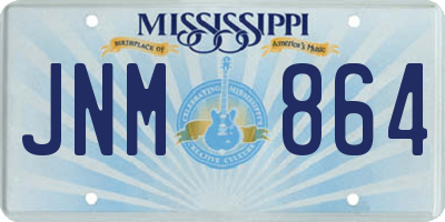 MS license plate JNM864