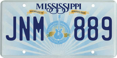 MS license plate JNM889
