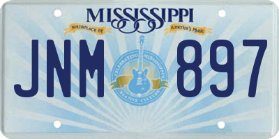MS license plate JNM897